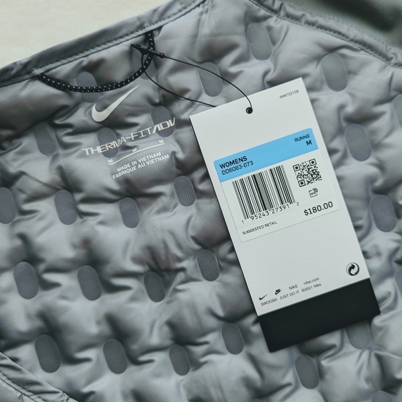 Nike Therma-FIT ADV Vest Running Packable Downfill Lightweight Silver Grey M NWT - Picture 14 of 16